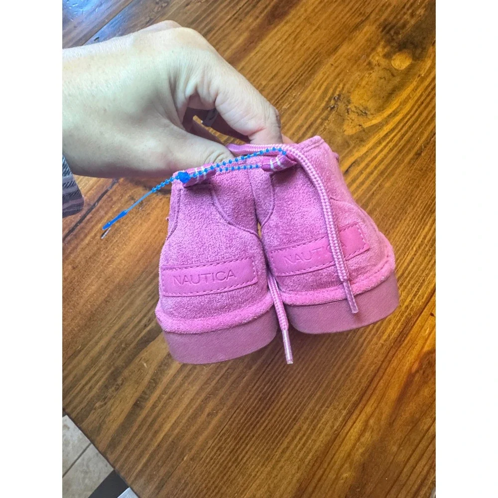 Nautica Kids Culverton-R Pink Faux Fur Lined Chukka Boots Size 7 Toddler